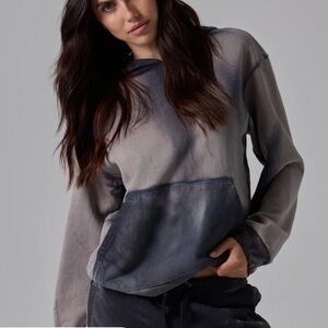 TALENTLESS Women's Tie-Dye Hoodie - Gray and Black